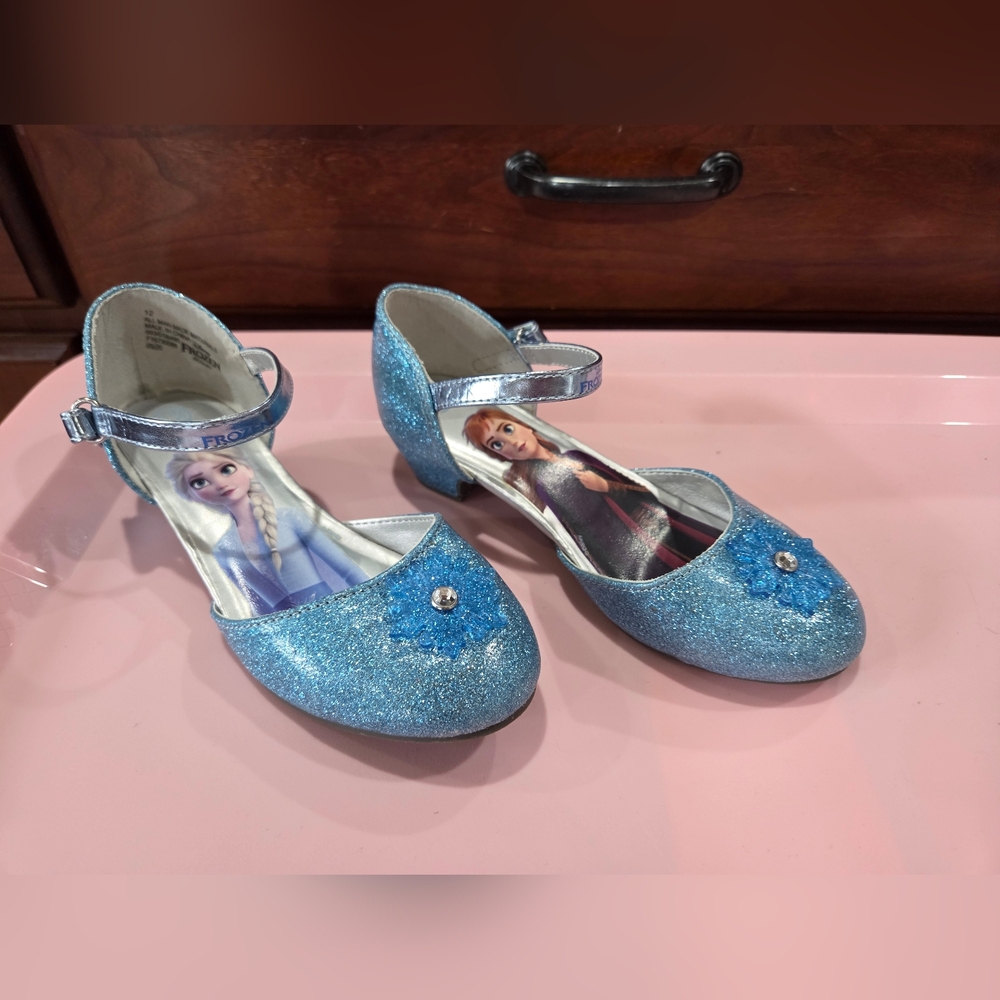 Frozen Blue Glitter Girls' Shoes (Like New)